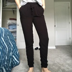 Brown Joggers with Elastic Waist